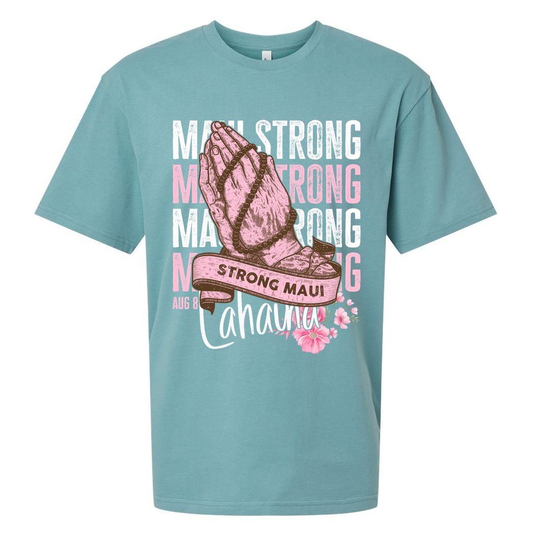 Pray For Maui Hawaii Strong Maui Lahaina Hawaiian Islands Sueded Cloud Jersey T-Shirt