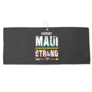 Pray For Maui Hawaii Strong Large Microfiber Waffle Golf Towel