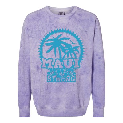 Pray For Maui Hawaii Strong Maui Colorblast Crewneck Sweatshirt