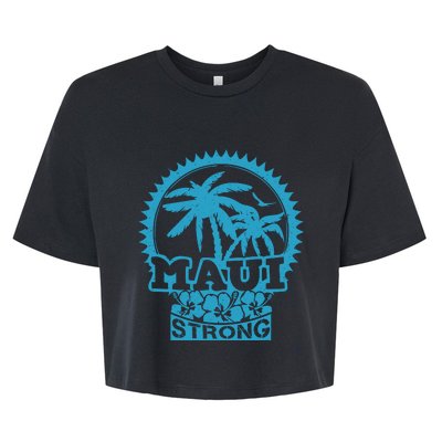 Pray For Maui Hawaii Strong Maui Bella+Canvas Jersey Crop Tee