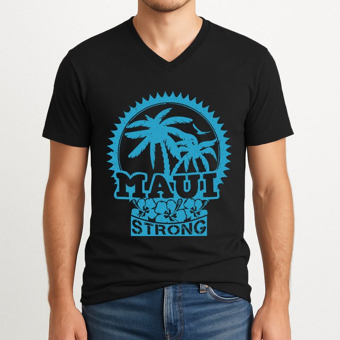 Pray For Maui Hawaii Strong Maui V-Neck T-Shirt
