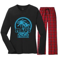 Pray For Maui Hawaii Strong Maui Women's Long Sleeve Flannel Pajama Set 