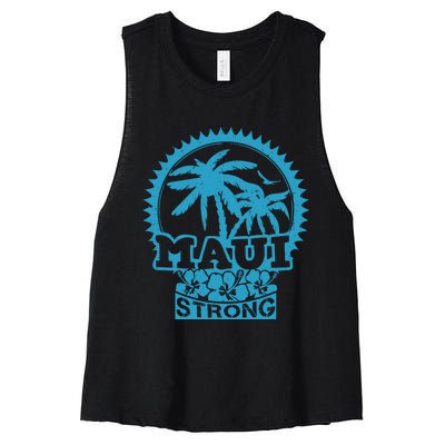 Pray For Maui Hawaii Strong Maui Women's Racerback Cropped Tank