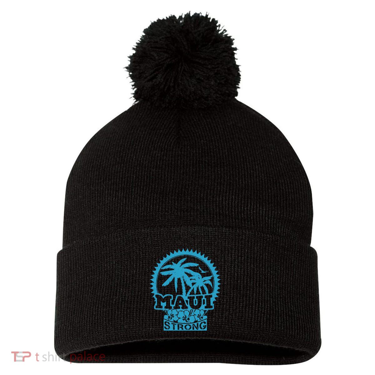 Pray For Maui Hawaii Strong Maui Pom Pom 12in Knit Beanie