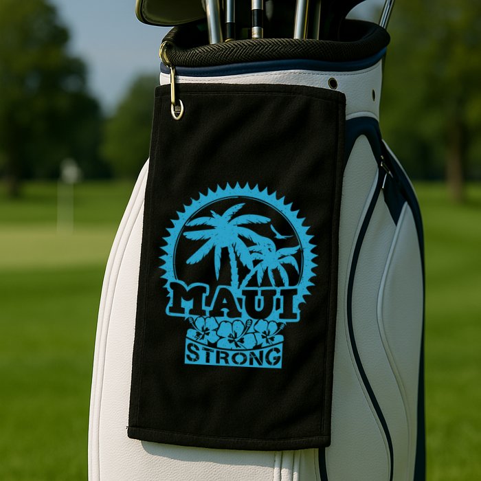 Pray For Maui Hawaii Strong Maui Golf Towel