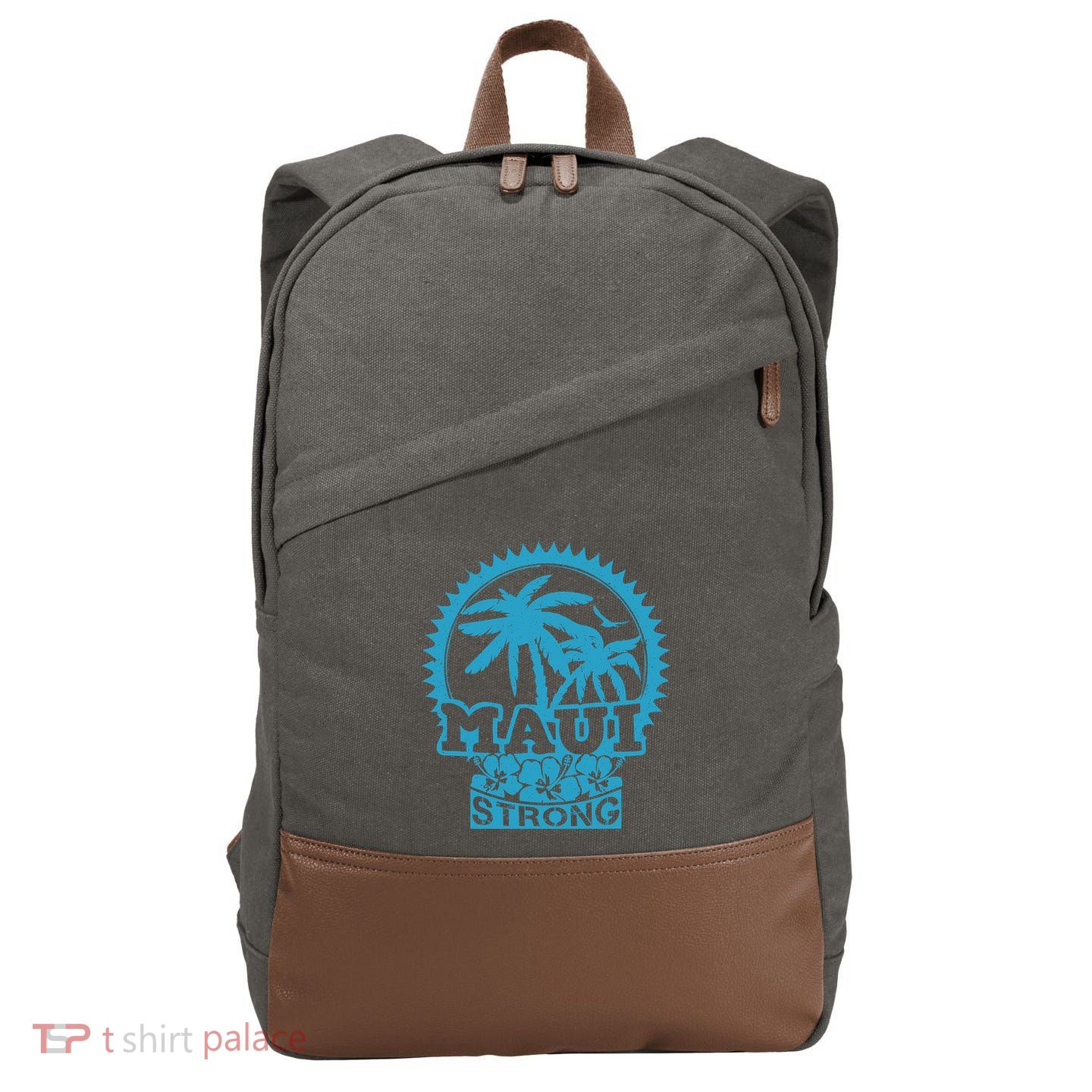 Pray For Maui Hawaii Strong Maui Cotton Canvas Backpack