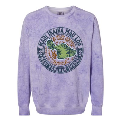 Pray For Maui Hawaii Strong Colorblast Crewneck Sweatshirt