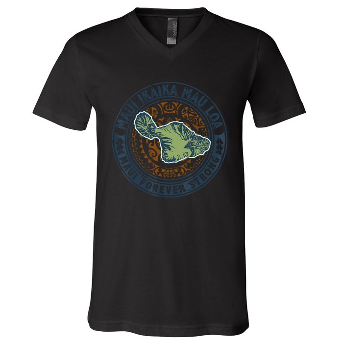 Pray For Maui Hawaii Strong V-Neck T-Shirt