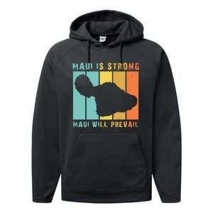 Pray For Maui Strong Hawaii Strong Save Maui Hawaii Performance Fleece Hoodie