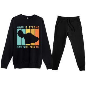 Pray For Maui Strong Hawaii Strong Save Maui Hawaii Premium Crewneck Sweatsuit Set