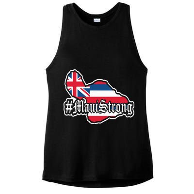 Pray For Maui Strong Hawaii Strong Save Maui Hawaii Ladies PosiCharge Tri-Blend Wicking Tank
