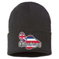 Pray For Maui Strong Hawaii Strong Save Maui Hawaii Sustainable Knit Beanie