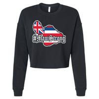 Pray For Maui Strong Hawaii Strong Save Maui Hawaii Cropped Pullover Crew