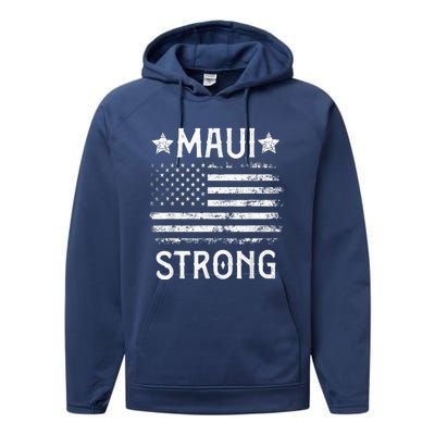 Pray for Maui Hawaii Strong Performance Fleece Hoodie