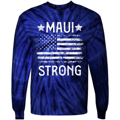 Pray for Maui Hawaii Strong Tie-Dye Long Sleeve Shirt