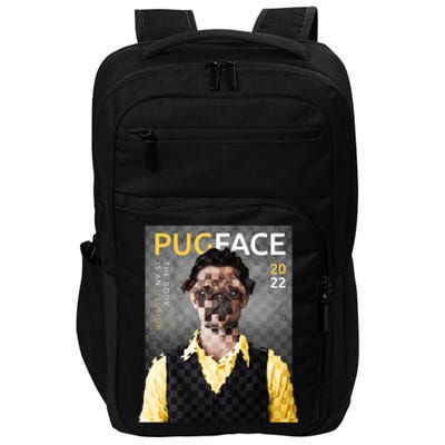 Pug Face Man Magazine Pixelated Impact Tech Backpack