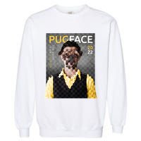 Pug Face Man Magazine Pixelated Garment-Dyed Sweatshirt