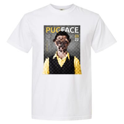 Pug Face Man Magazine Pixelated Garment-Dyed Heavyweight T-Shirt