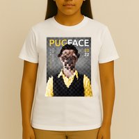 Pug Face Man Magazine Pixelated T-Shirt