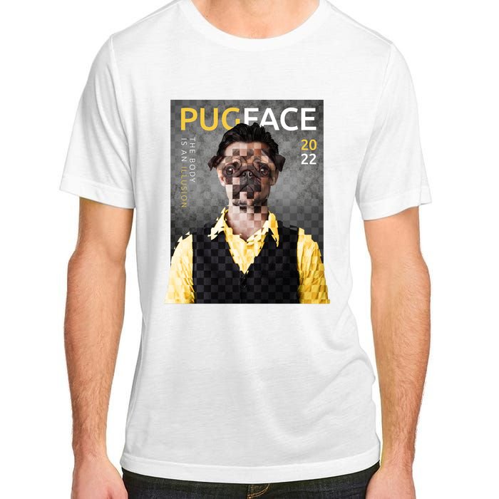 Pug Face Man Magazine Pixelated Adult ChromaSoft Performance T-Shirt