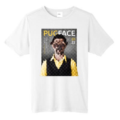 Pug Face Man Magazine Pixelated Tall Fusion ChromaSoft Performance T-Shirt