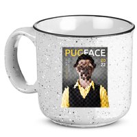 Pug Face Man Magazine Pixelated 15oz Campfire Ceramic Mug