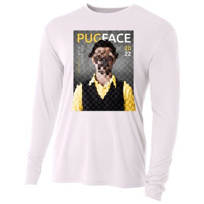 Pug Face Man Magazine Pixelated Cooling Performance Long Sleeve Crew