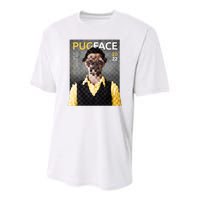 Pug Face Man Magazine Pixelated Youth Performance Sprint T-Shirt