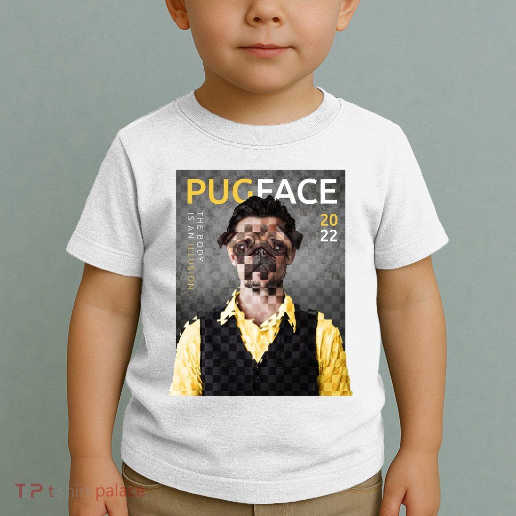 Pug Face Man Magazine Pixelated Toddler T-Shirt
