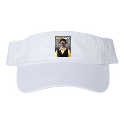 Pug Face Man Magazine Pixelated Valucap Bio-Washed Visor