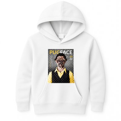 Pug Face Man Magazine Pixelated Kids Hoodie