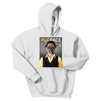 Pug Face Man Magazine Pixelated Kids Hoodie