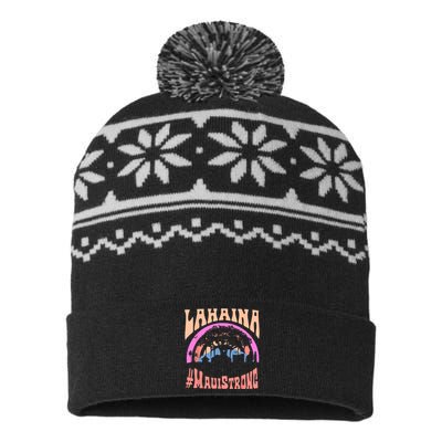 Pray For Maui Hawaii Strong Tee Apparel Matching Family USA-Made Snowflake Beanie