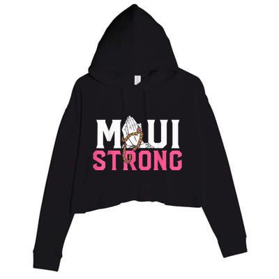 Pray for Maui Hawaii Strong Crop Fleece Hoodie