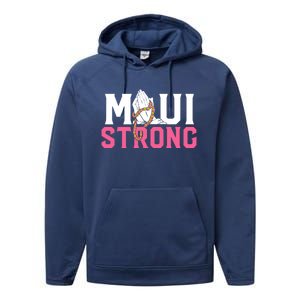 Pray For Maui Hawaii Strong Performance Fleece Hoodie