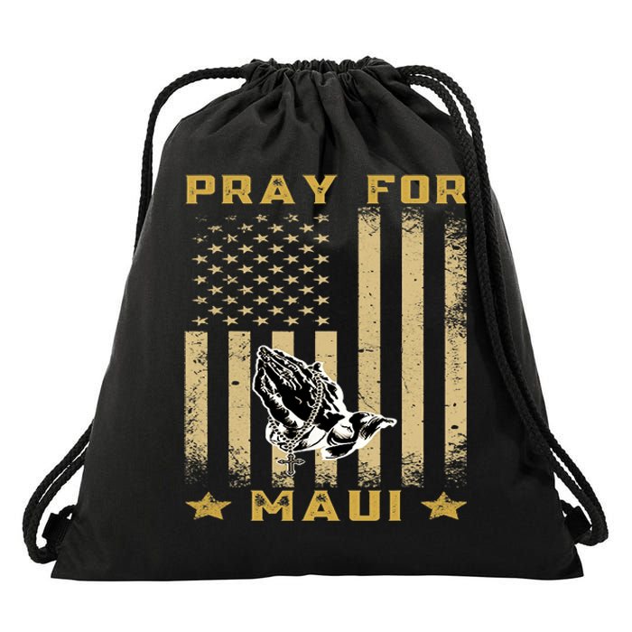 Pray For Maui Hawaii Strong We Stay With Maui Drawstring Bag