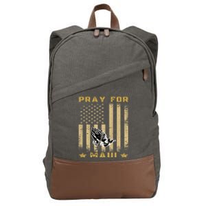 Pray For Maui Hawaii Strong We Stay With Maui Cotton Canvas Backpack