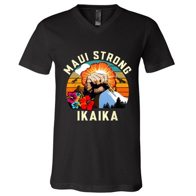 Pray For Maui Hawaii Strong Tee Apparel Matching Family V-Neck T-Shirt