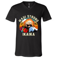 Pray For Maui Hawaii Strong Tee Apparel Matching Family V-Neck T-Shirt