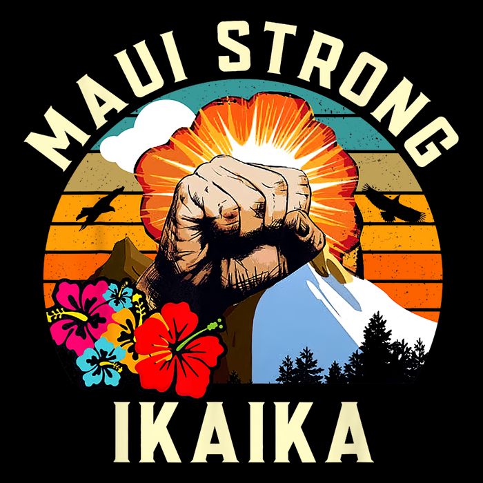 Pray For Maui Hawaii Strong Tee Apparel Matching Family Button