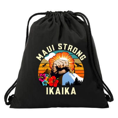 Pray For Maui Hawaii Strong Tee Apparel Matching Family Drawstring Bag