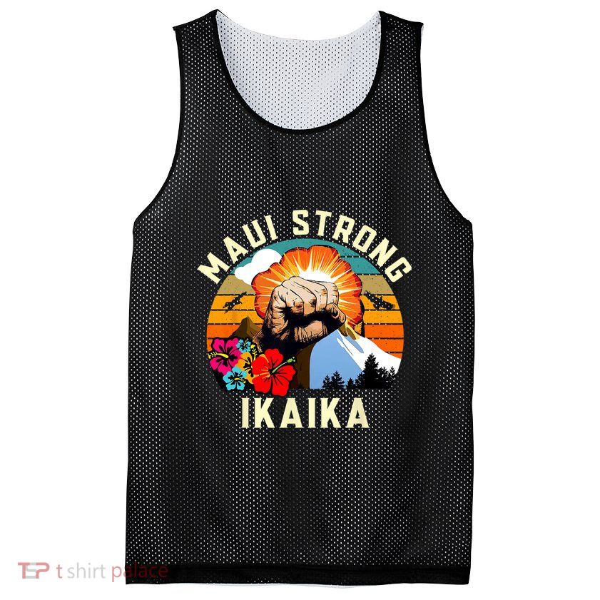 Pray For Maui Hawaii Strong Tee Apparel Matching Family Mesh Reversible Basketball Jersey Tank