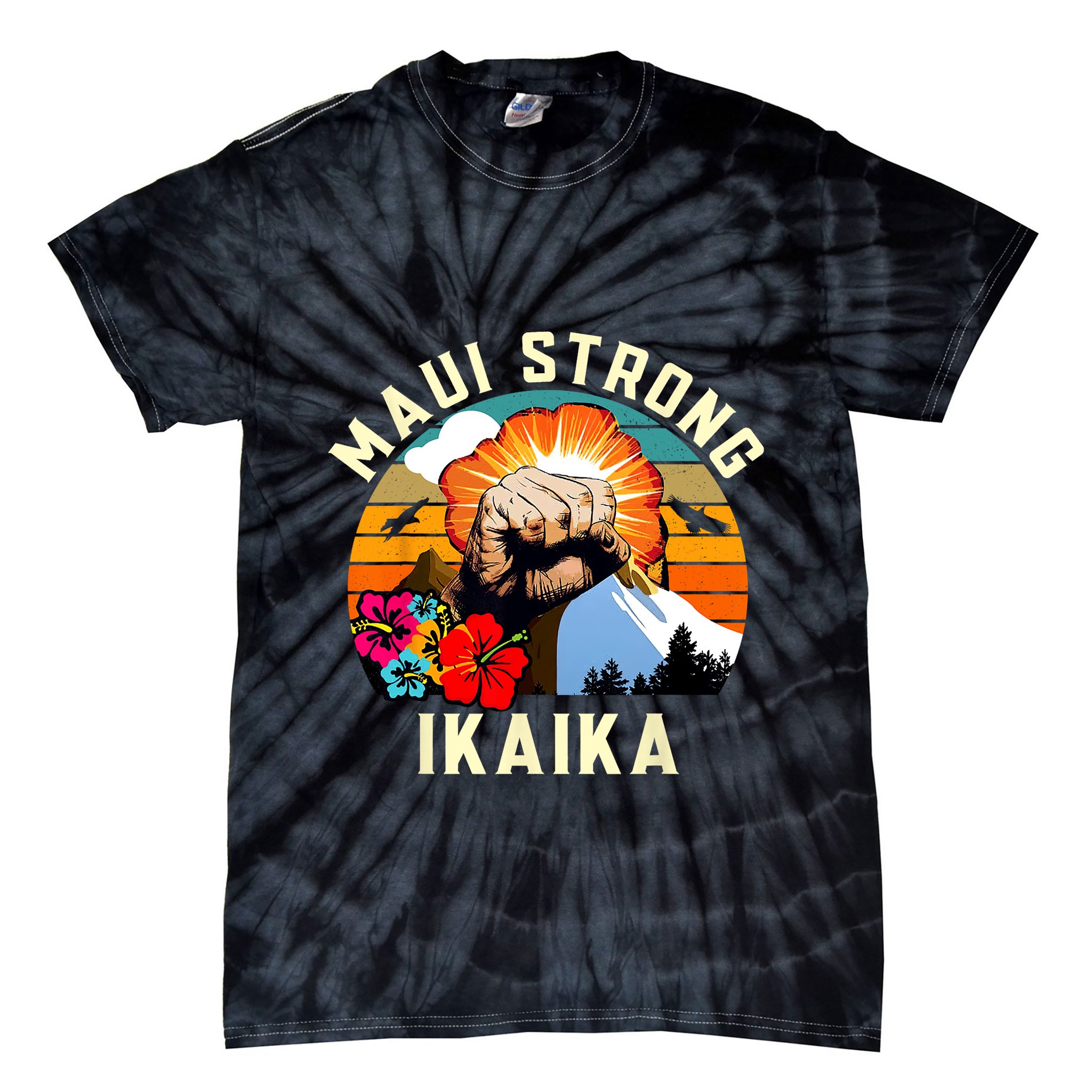 Pray For Maui Hawaii Strong Tee Apparel Matching Family Tie-Dye T-Shirt