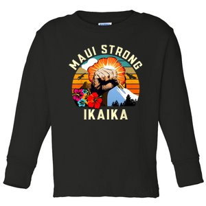 Pray For Maui Hawaii Strong Tee Apparel Matching Family Toddler Long Sleeve Shirt