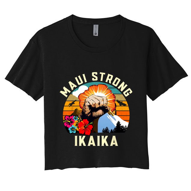 Pray For Maui Hawaii Strong Tee Apparel Matching Family Crop Top