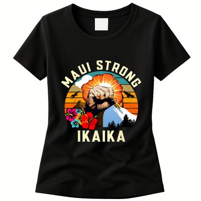 Pray For Maui Hawaii Strong Tee Apparel Matching Family Womens T-Shirt