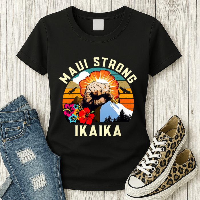 Pray For Maui Hawaii Strong Tee Apparel Matching Family Womens T-Shirt