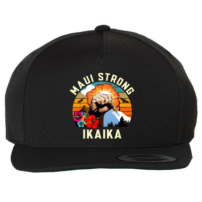 Pray For Maui Hawaii Strong Tee Apparel Matching Family Wool Snapback Cap