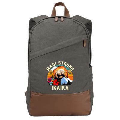 Pray For Maui Hawaii Strong Tee Apparel Matching Family Cotton Canvas Backpack