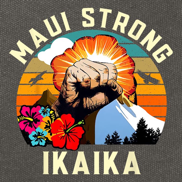 Pray For Maui Hawaii Strong Tee Apparel Matching Family Cotton Canvas Backpack